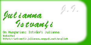 julianna istvanfi business card