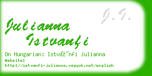julianna istvanfi business card